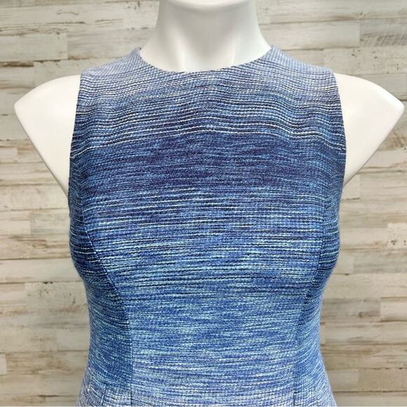 Shoshanna Revolve Helena Ombre Tweed Dress Size 0 Blue with Pockets Fit & Flare - Picture 3 of 15